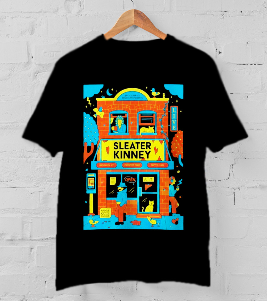 Sleater Kinney Live Brooklyn NY Prospect Park Sept 19 2026 T-Shirt
