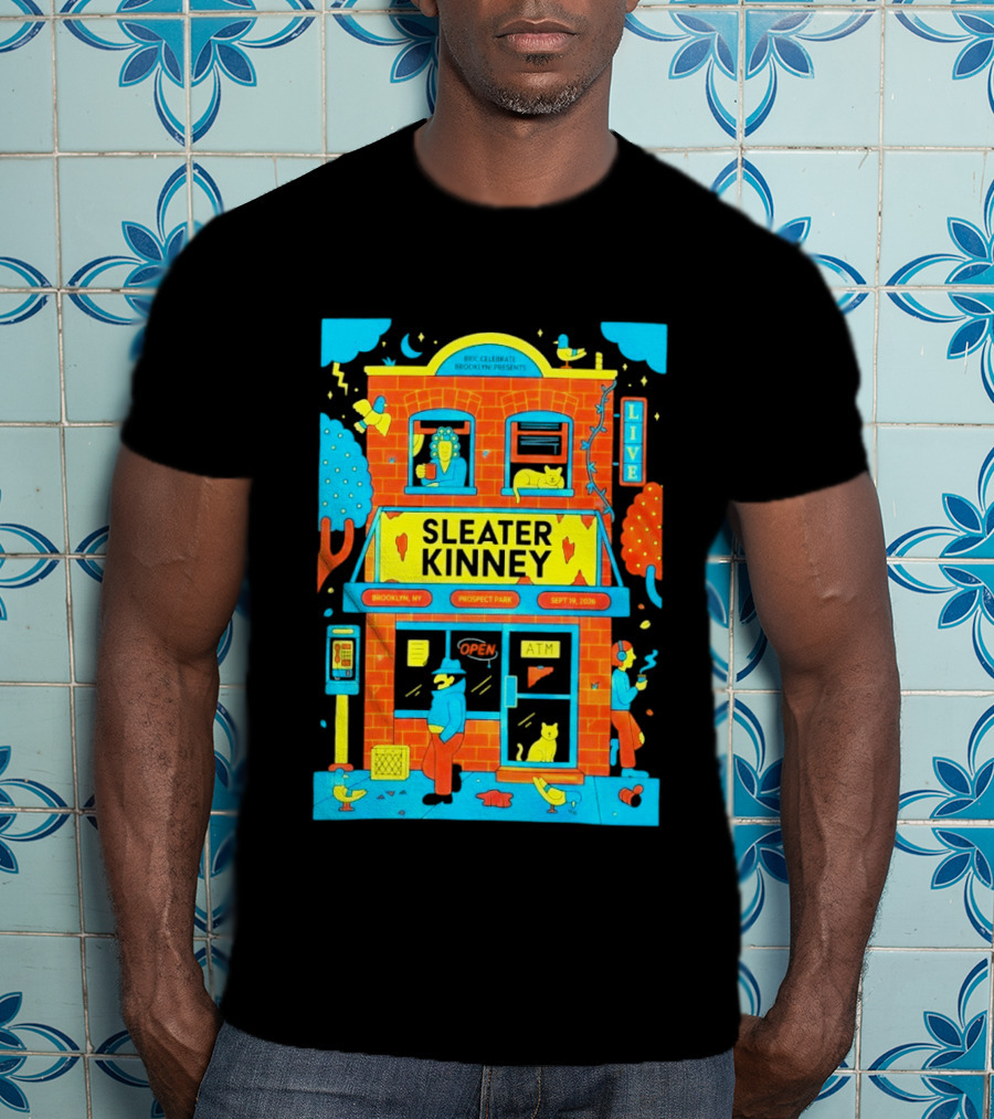 Sleater Kinney Live Brooklyn NY Prospect Park Sept 19 2026 T-Shirt
