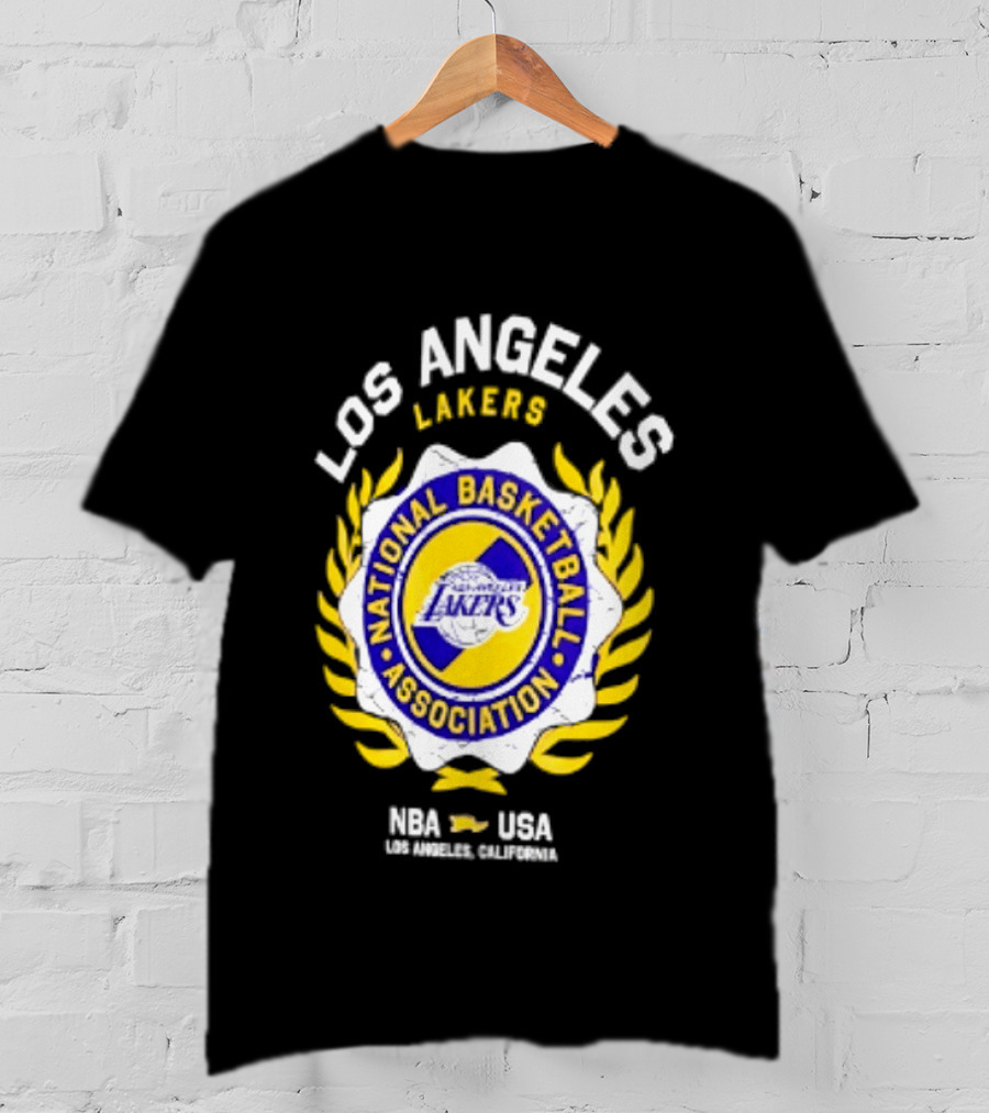 Los Angeles Lakers NBA National Basketball Association USA Crest Laurel 2026 T-Shirt