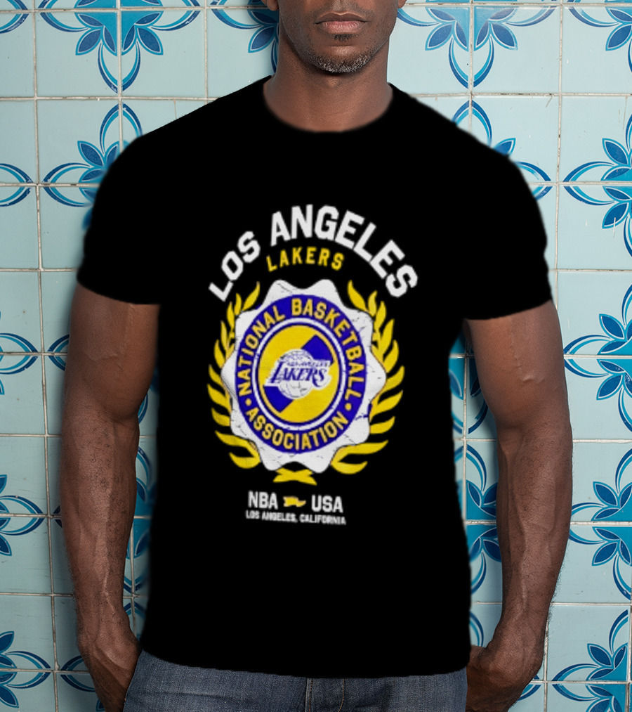 Los Angeles Lakers NBA National Basketball Association USA Crest Laurel 2026 T-Shirt