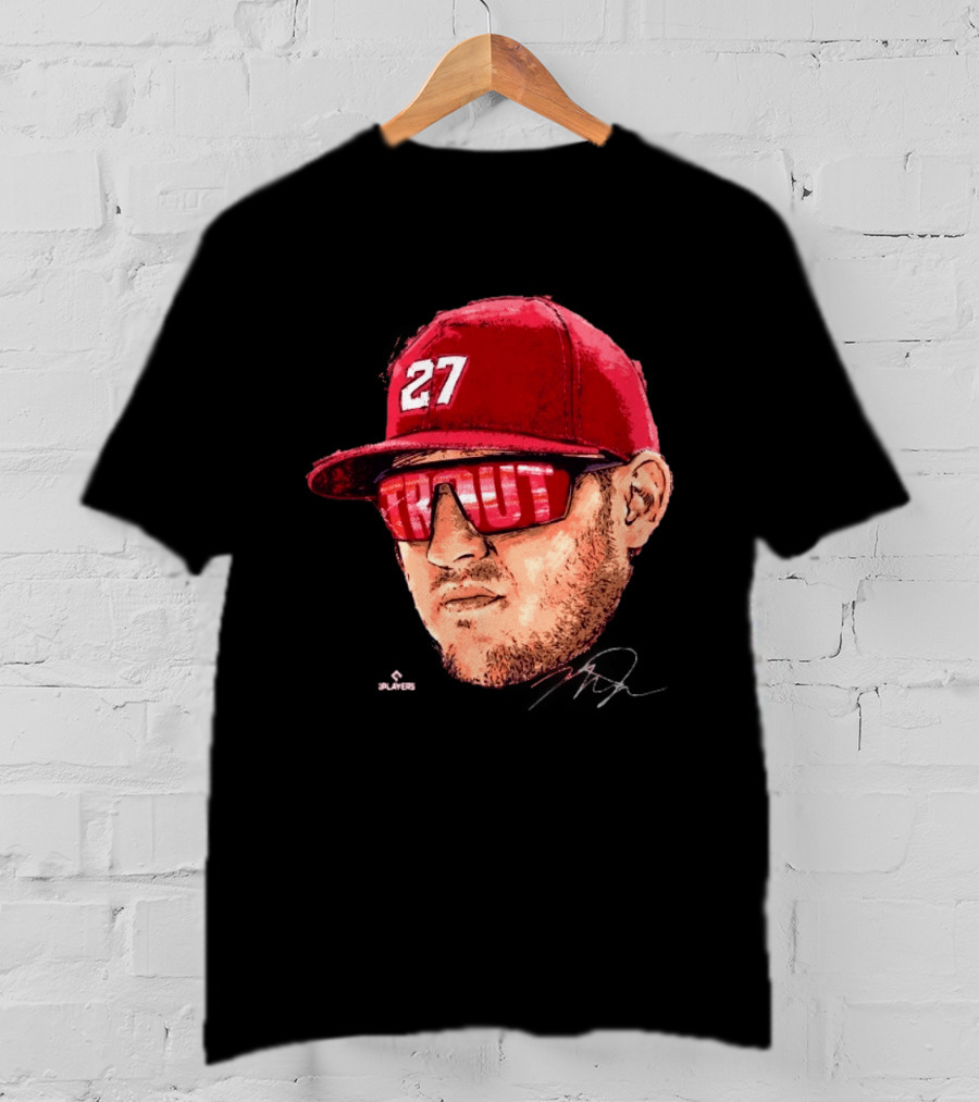 Mike Trout Los Angeles 27 Hat Reflective Sunglasses T-Shirt