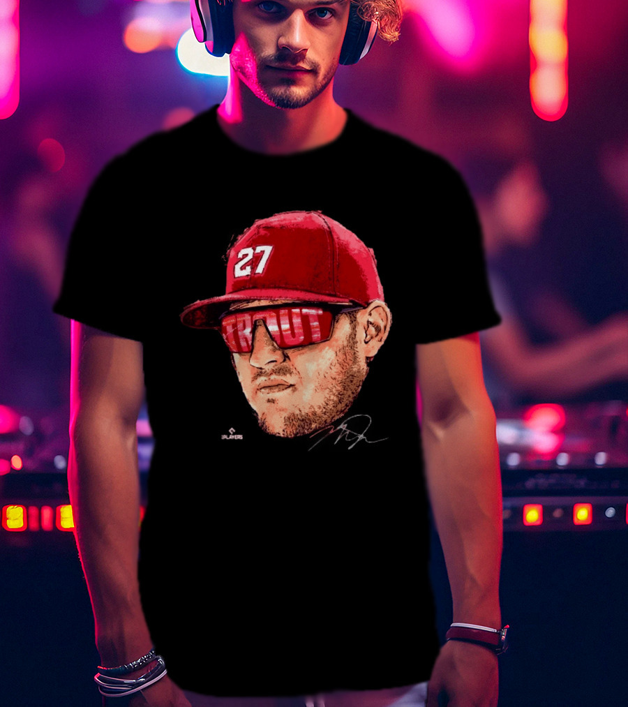Mike Trout Los Angeles 27 Hat Reflective Sunglasses T-Shirt