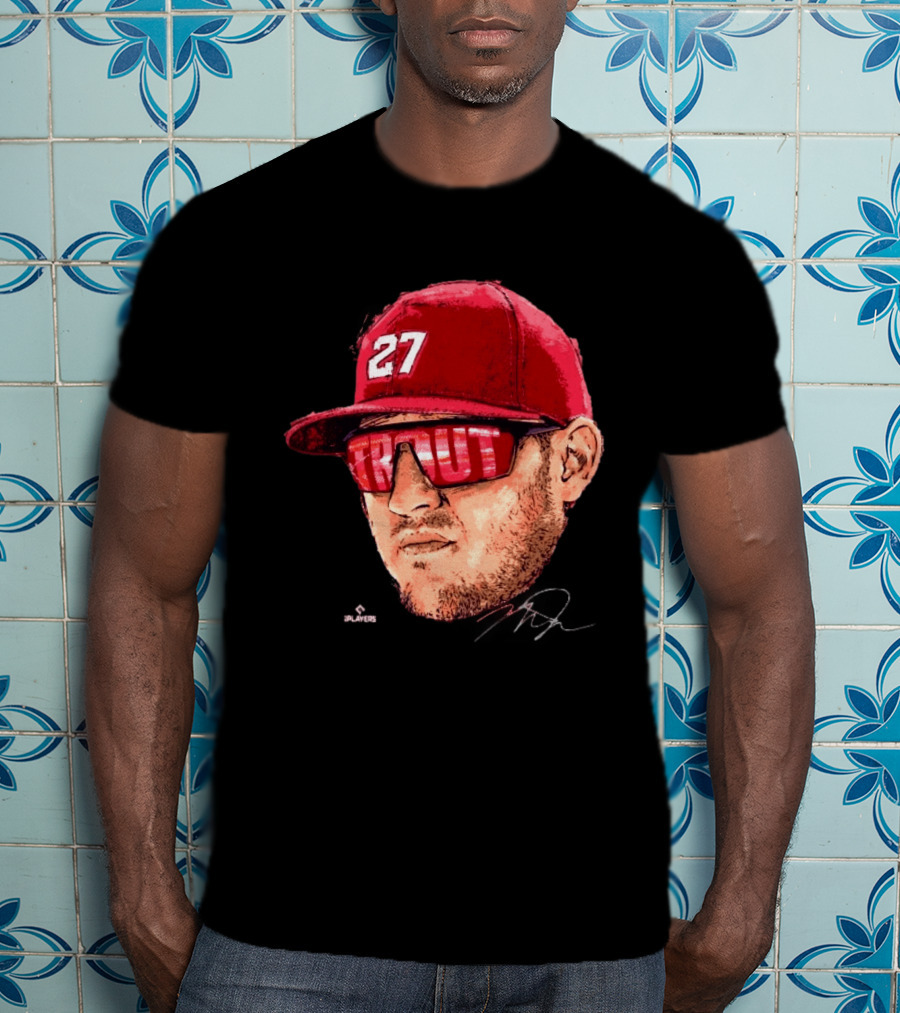 Mike Trout Los Angeles 27 Hat Reflective Sunglasses T-Shirt