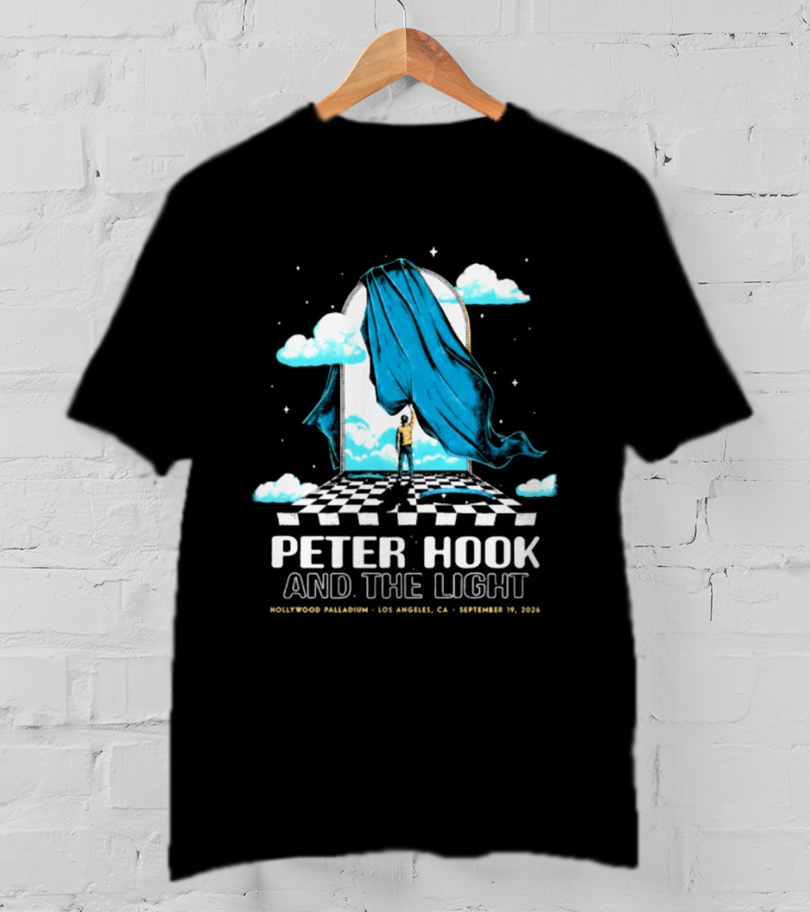 Peter Hook And The Light Hollywood Palladium Los Angeles September 2024 Checkerboard Clouds T-Shirt