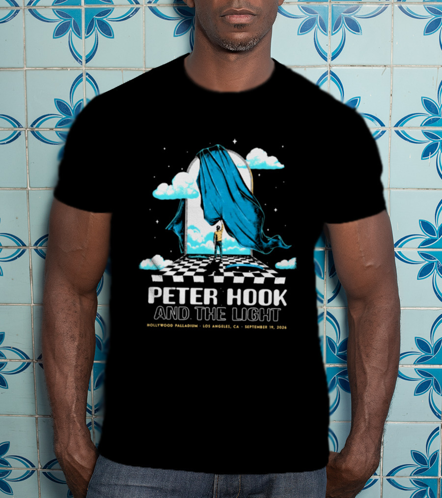 Peter Hook And The Light Hollywood Palladium Los Angeles September 2024 Checkerboard Clouds T-Shirt