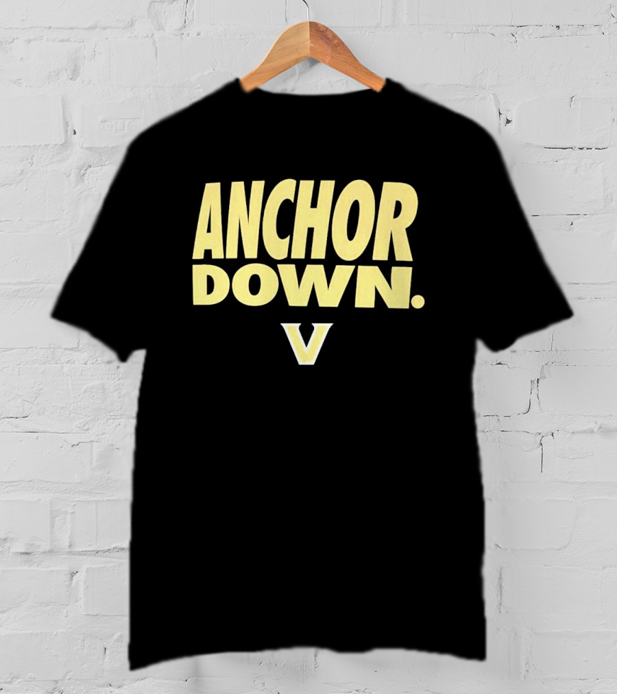 Vanderbilt Anchor Down V Gold T-Shirt