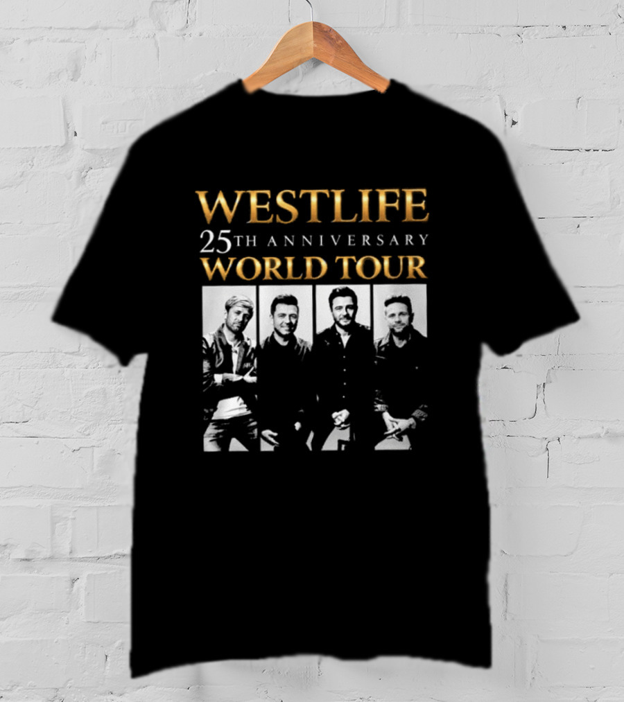 Westlife 25th Anniversary World Tour 2026 Schedule T-Shirt