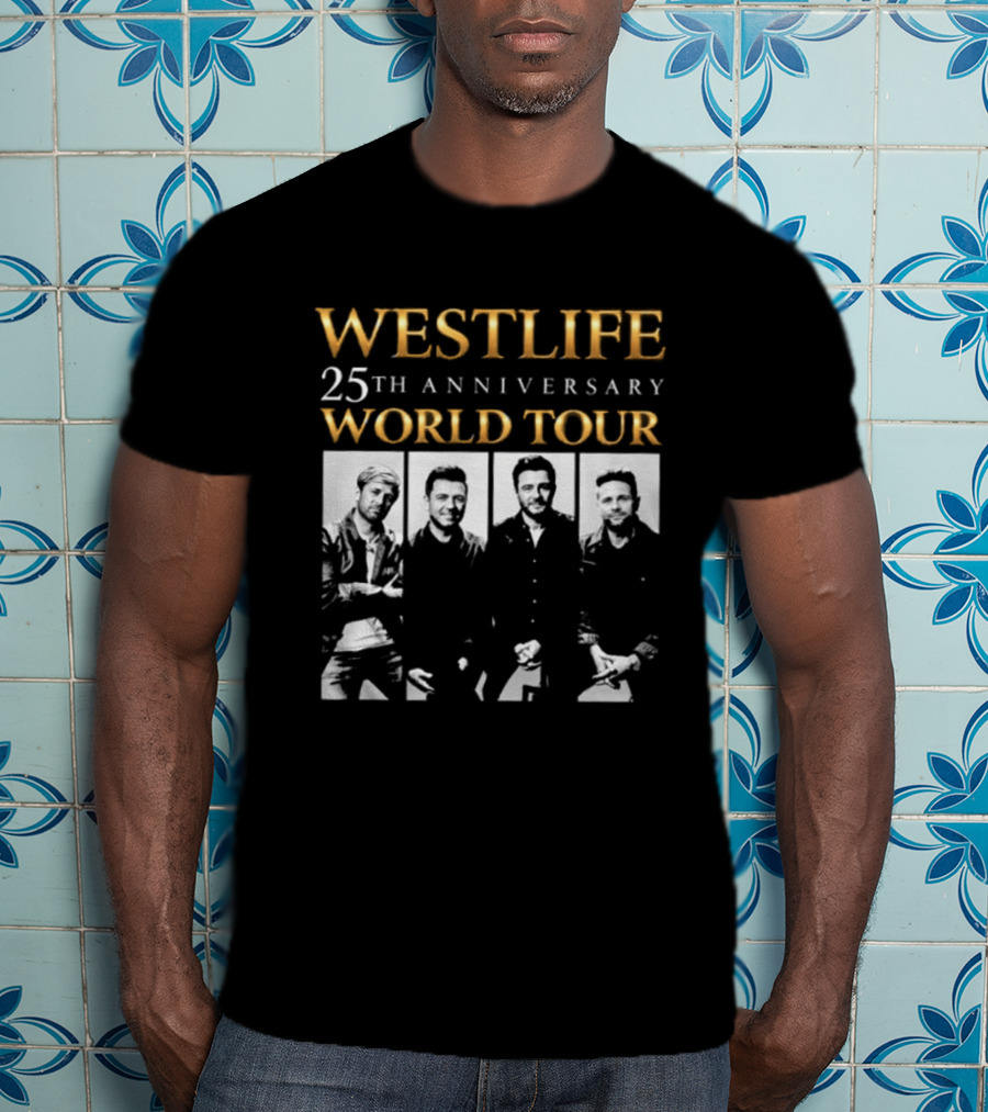 Westlife 25th Anniversary World Tour 2026 Schedule T-Shirt