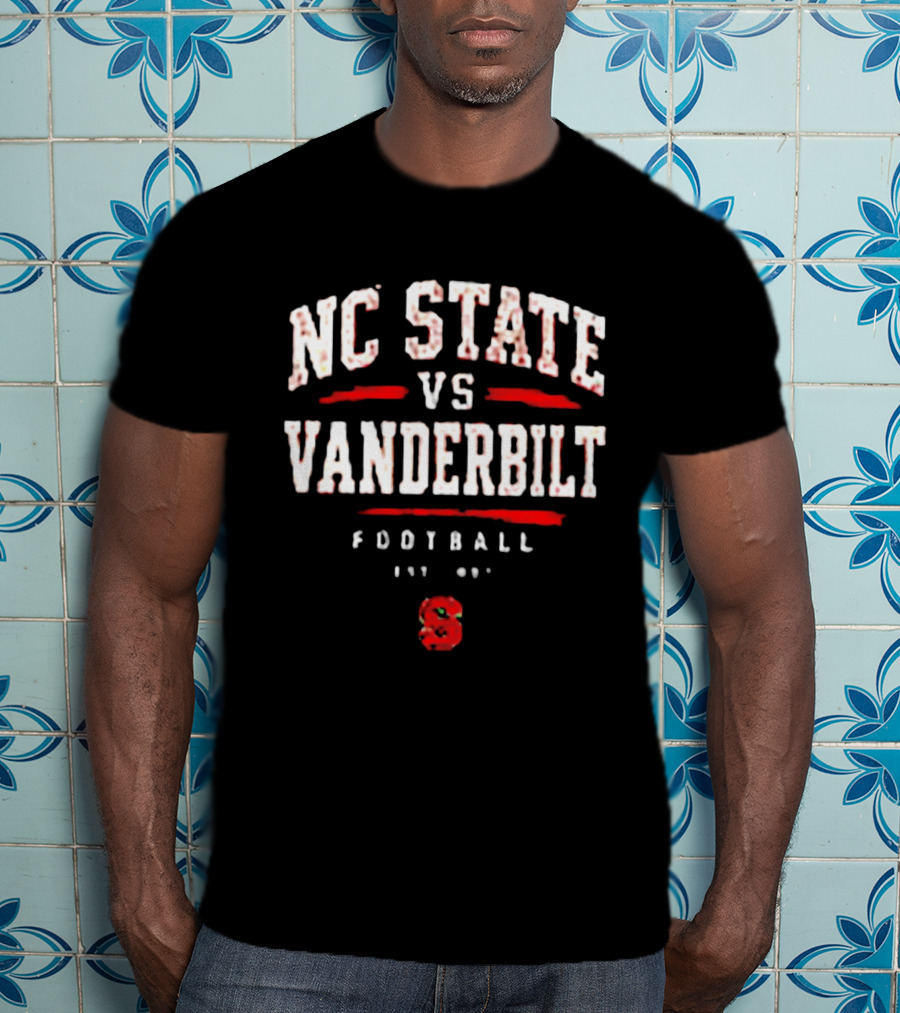 NC State Vs Vanderbilt Football Est 1887 Classic Rivalry Matchup T-Shirt