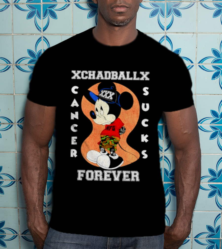 Xchadballx Cancer Sucks Forever Mickey Mouse Camo T-Shirt