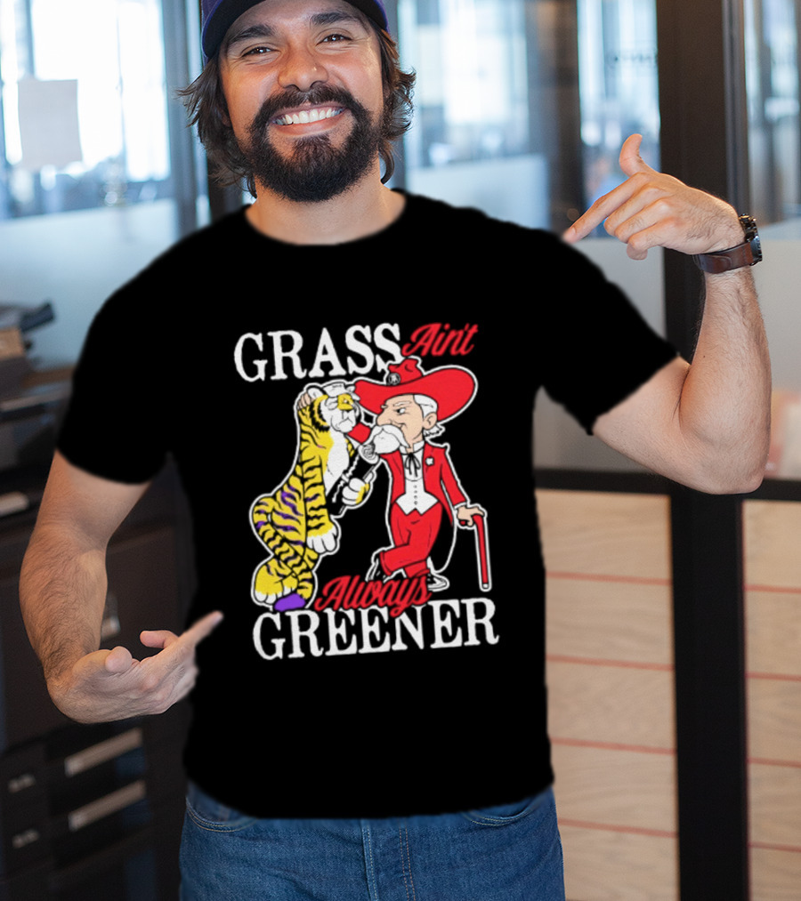 Ole Miss Rebels Vs LSU Tigers Grass Ain't Greener 2026 NCAA T-Shirt