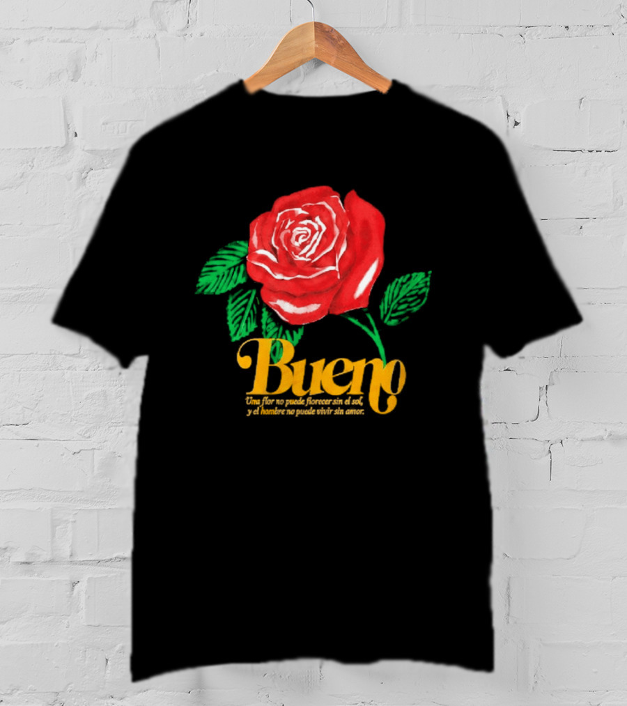 Quenton Jackson Bueno Red Rose Flower T-Shirt