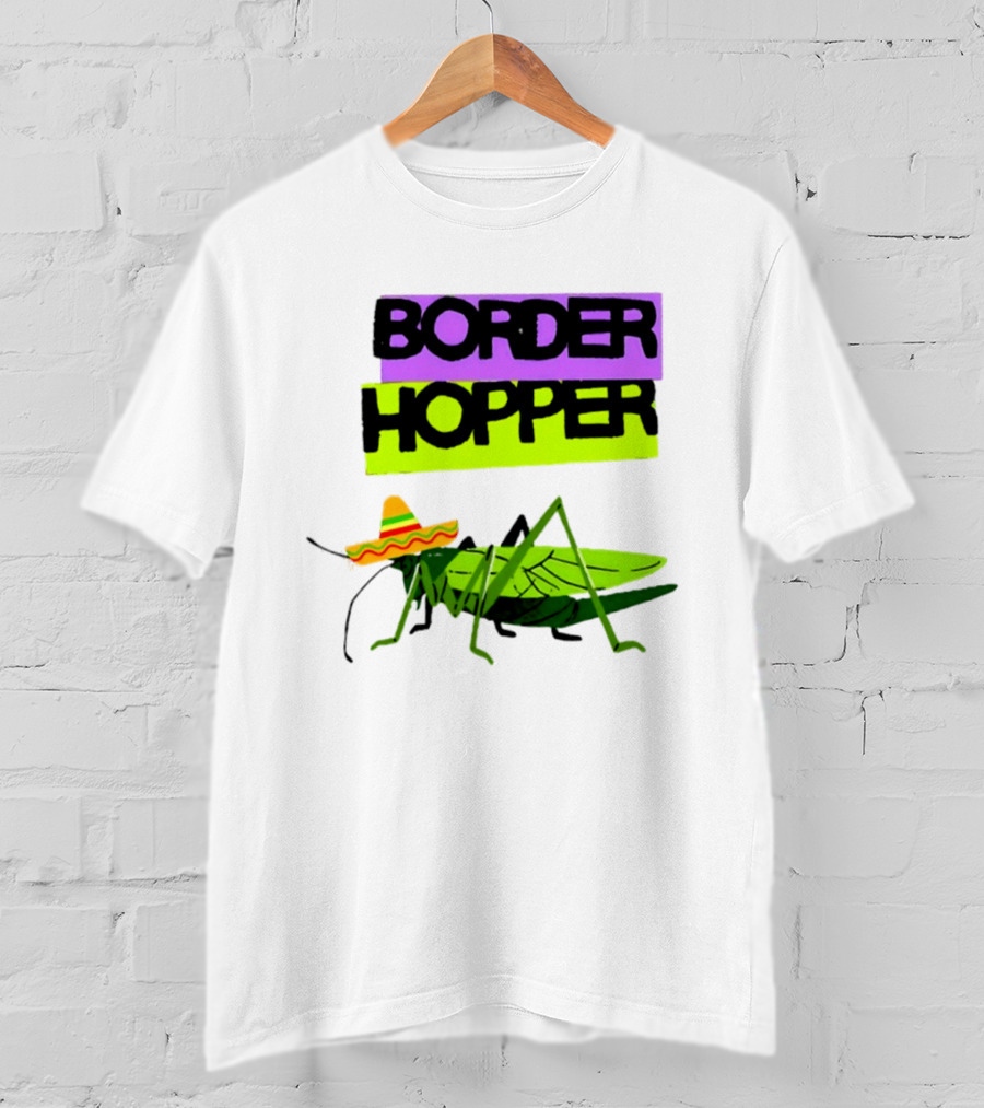 Border Hopper Sombrero Grasshopper T-Shirt