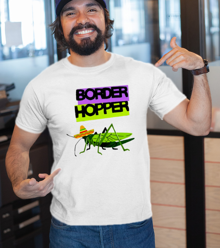 Border Hopper Sombrero Grasshopper T-Shirt