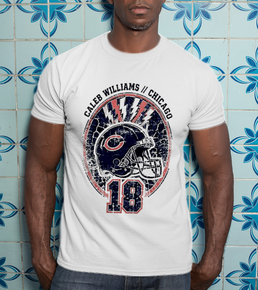 Caleb Williams Chicago Football Helmet 18 Gridiron T-Shirt