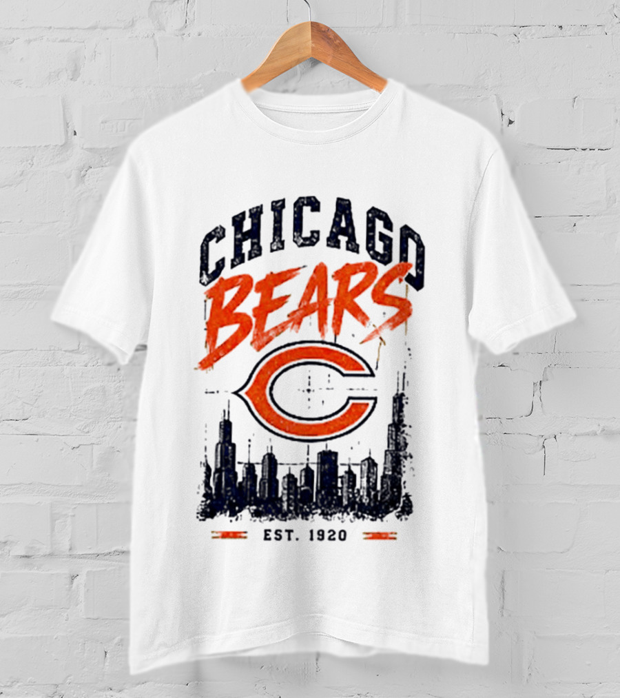 Chicago Bears Est 1920 Skyline Football City T-Shirt