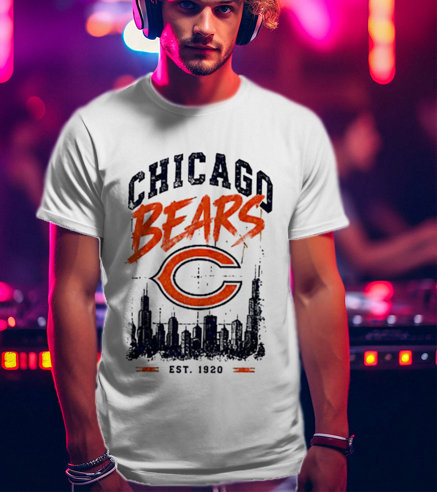 Chicago Bears Est 1920 Skyline Football City T-Shirt