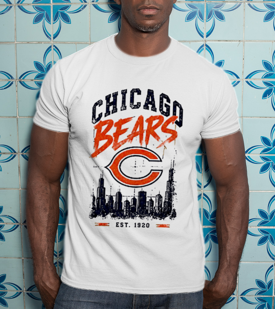 Chicago Bears Est 1920 Skyline Football City T-Shirt