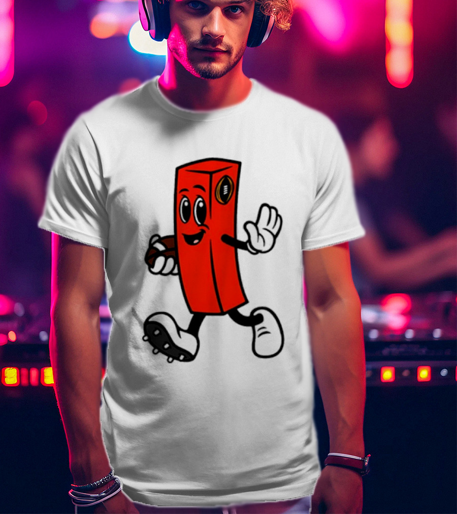 Perry Pylon Football Character With Cigar Walking T-Shirt