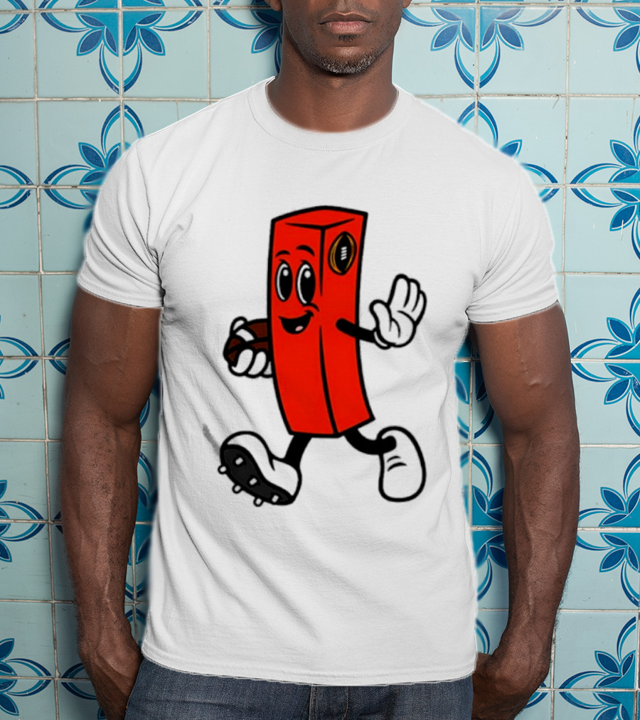 Perry Pylon Football Character With Cigar Walking T-Shirt