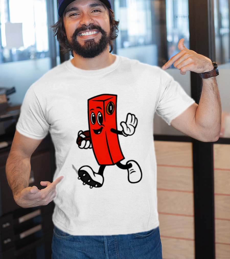 Perry Pylon Football Character With Cigar Walking T-Shirt