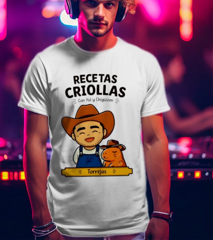Recetas Criollas Con Yul Y Chigüizen Torrejas Vaquero Y Chigüiro T-Shirt