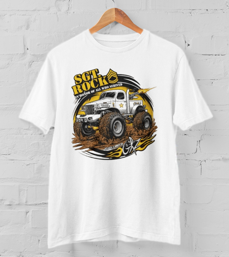 Sgt. Rock In Honor Of All Who Served Stage 5 Drives Oz T-Shirt