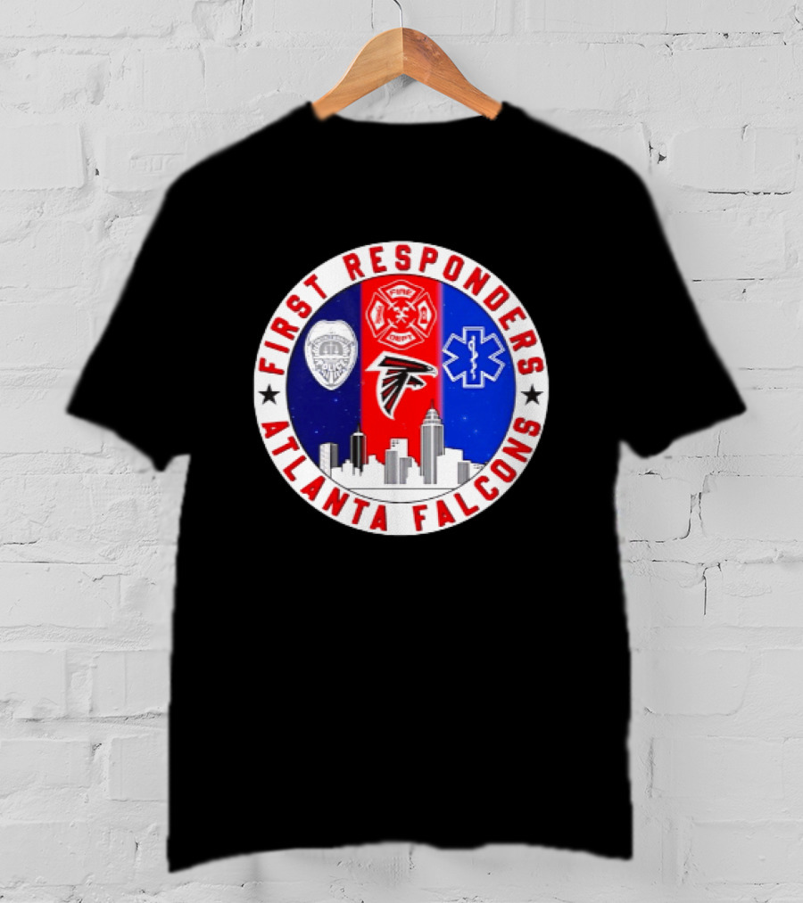 Atlanta Falcons First Responders 9.11 Never Forget Skyline T-Shirt