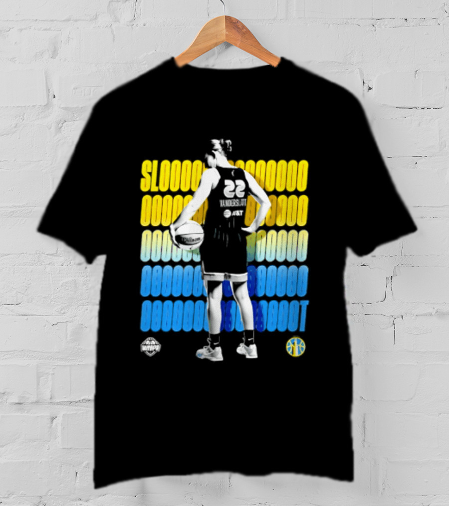 Chicago Sky Courtney Vandersloot Slooty 22 Blue Yellow Basketball T-Shirt