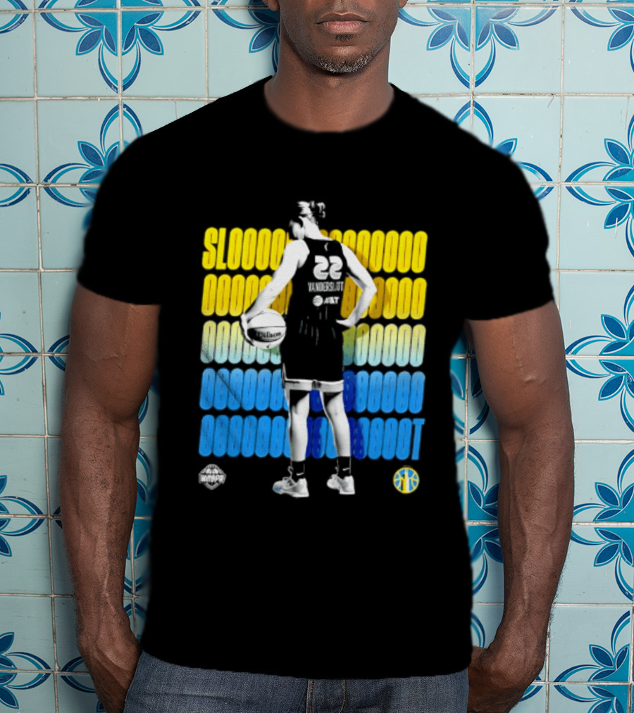 Chicago Sky Courtney Vandersloot Slooty 22 Blue Yellow Basketball T-Shirt