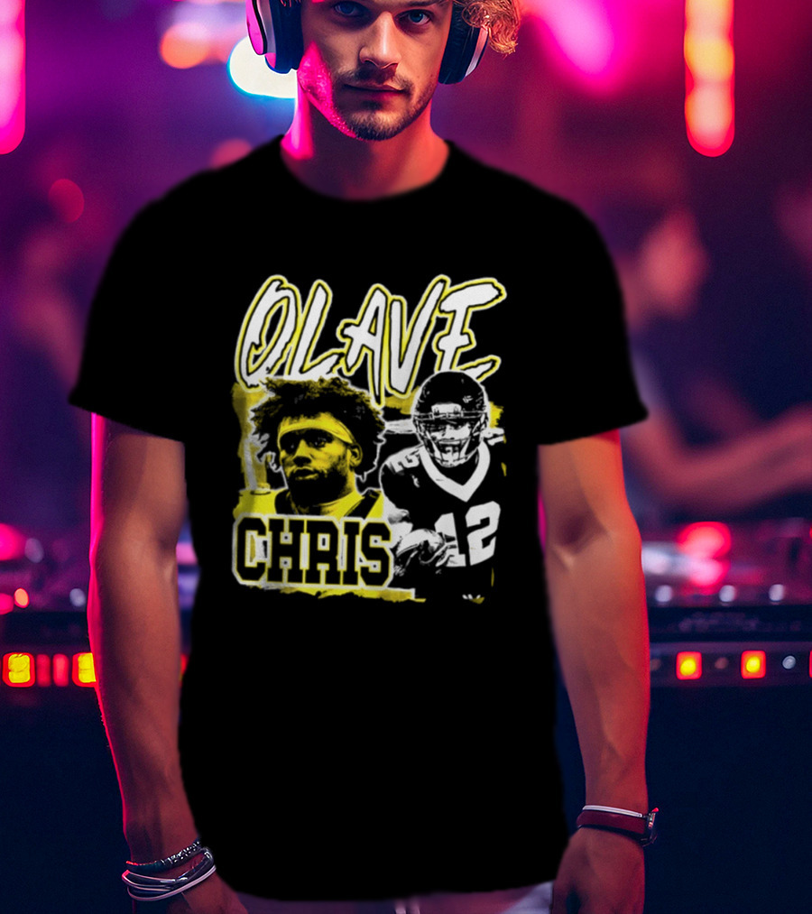 Chris Olave 12 New Orleans Saints Football Player Two Sided T-Shirt