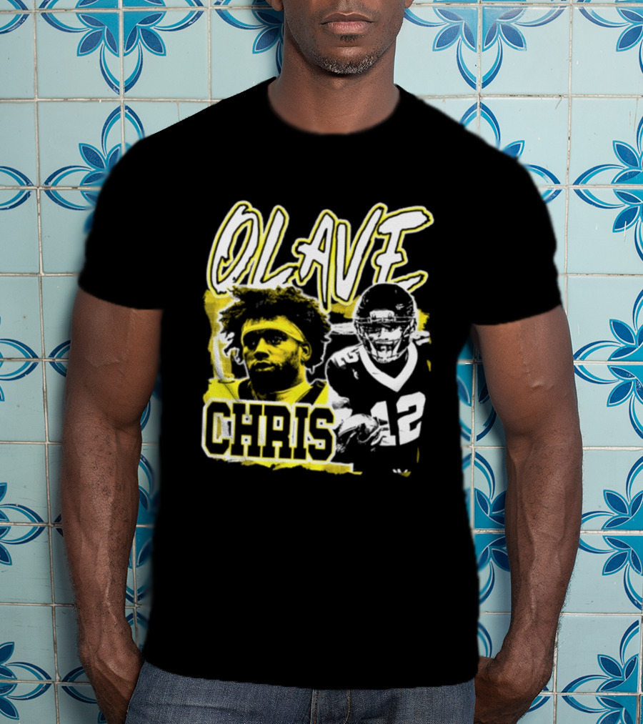 Chris Olave 12 New Orleans Saints Football Player Two Sided T-Shirt