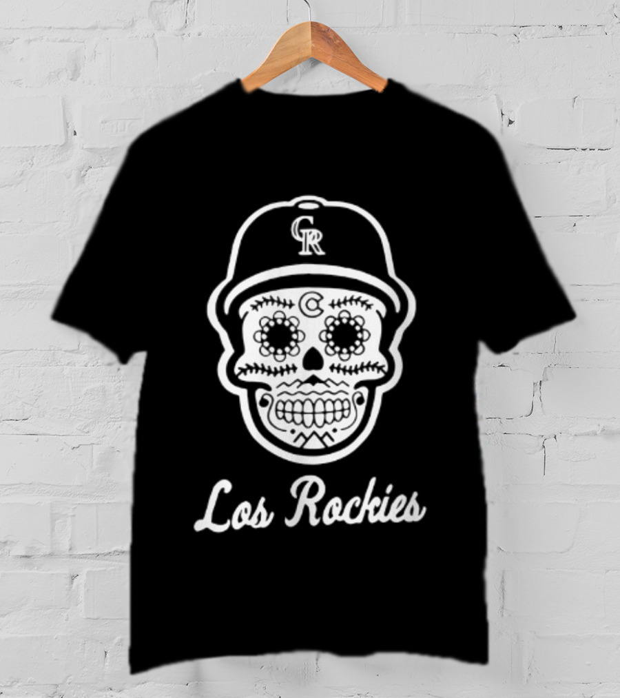 Colorado Rockies Los Rockies Skull CR Cap 2026 T-Shirt