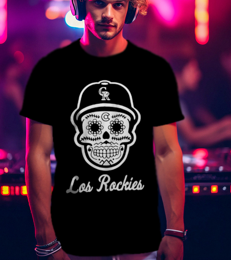 Colorado Rockies Los Rockies Skull CR Cap 2026 T-Shirt