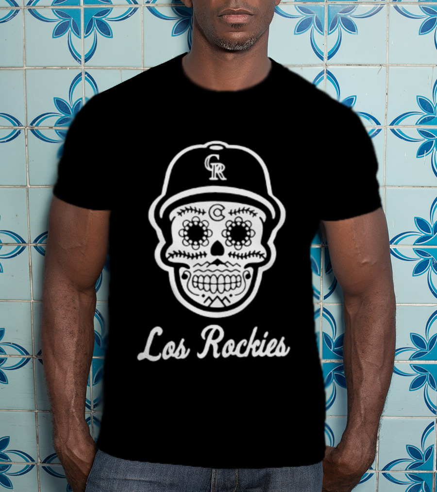 Colorado Rockies Los Rockies Skull CR Cap 2026 T-Shirt