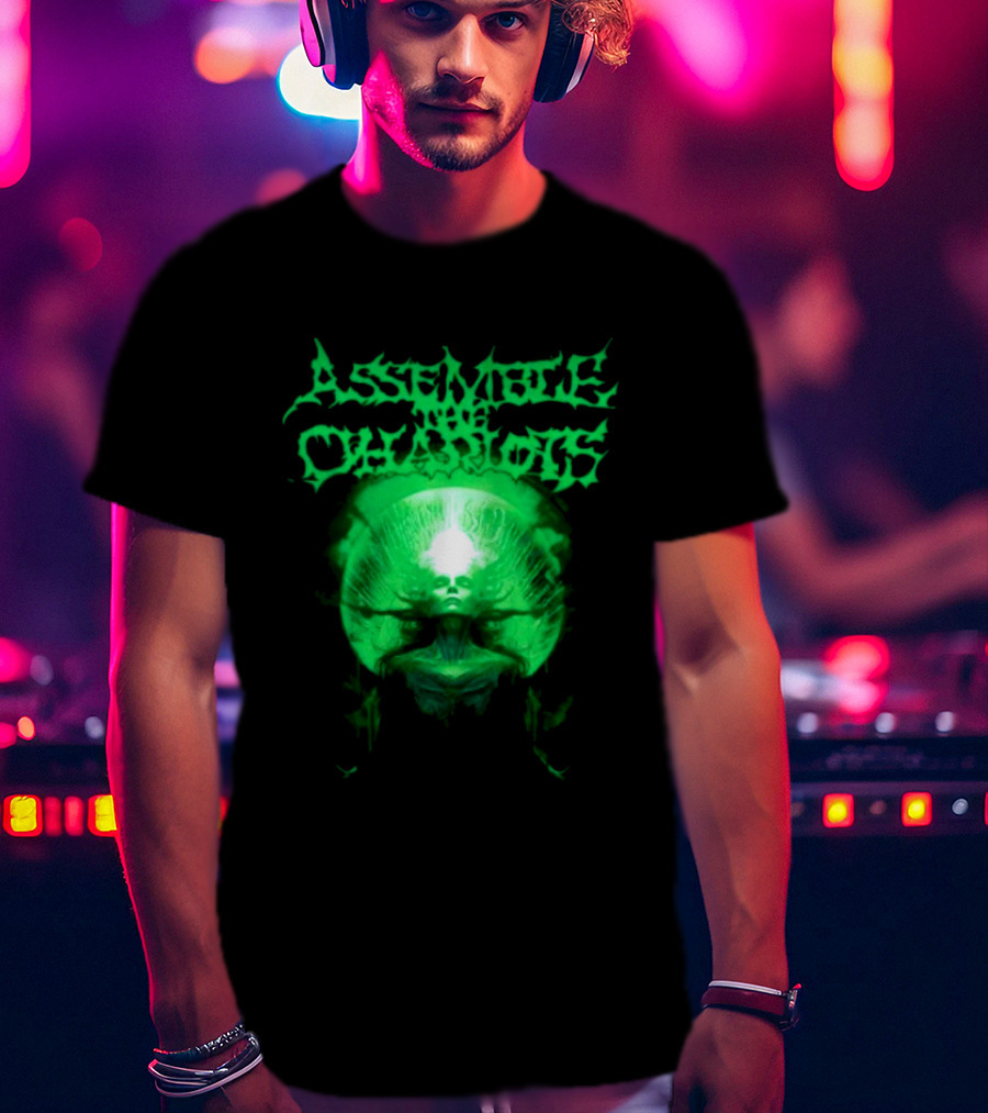 Indiemerchstore Assemble The Chariots Green Divine Glowing Entity T-Shirt
