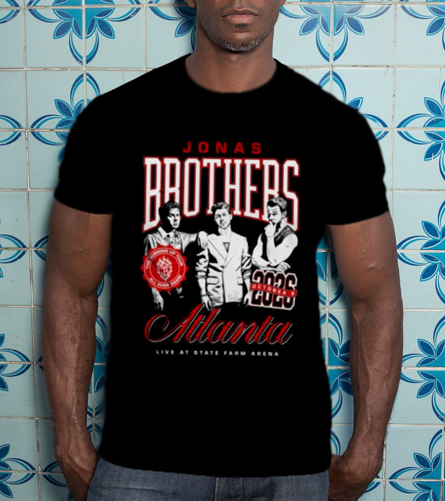 Jonas Brothers Atlanta State Farm Arena 2024 October Live Burning Up All Over Again T-Shirt