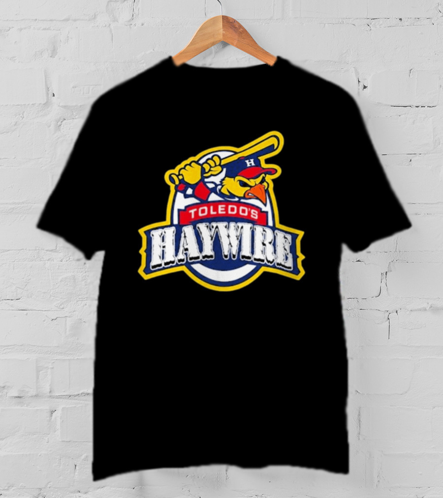 Toledo's Haywire Baseball Mascot With Bat And Cap H T-Shirt