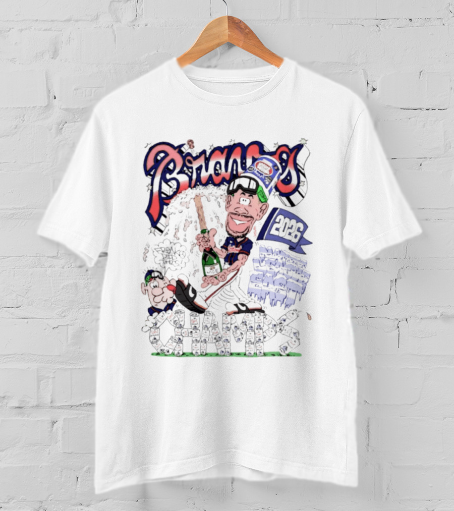Atlanta Braves 2026 Champs National League East Caricatures Baseball T-Shirt