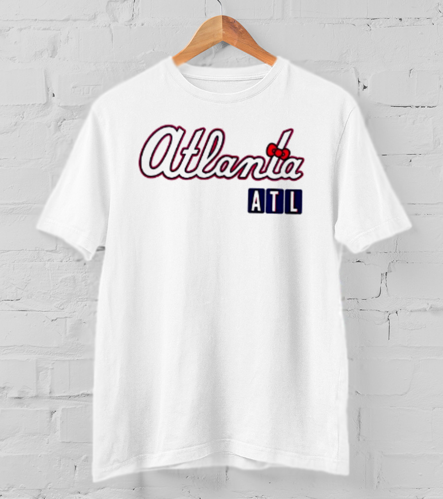 Atlanta Braves Hello Kitty ATL 2026 Baseball Cartoon Collaboration T-Shirt