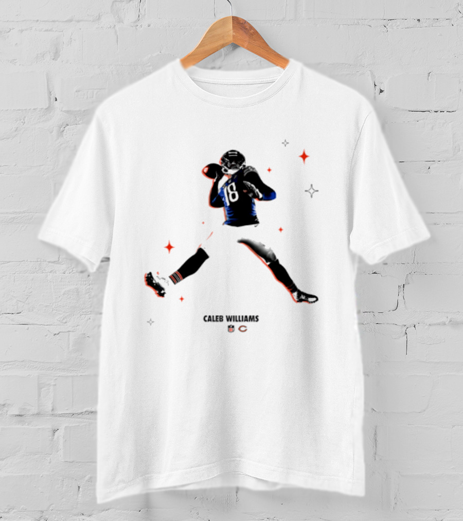 Caleb Williams Chicago Bears Fly Air Jordan 8 Pose T-Shirt