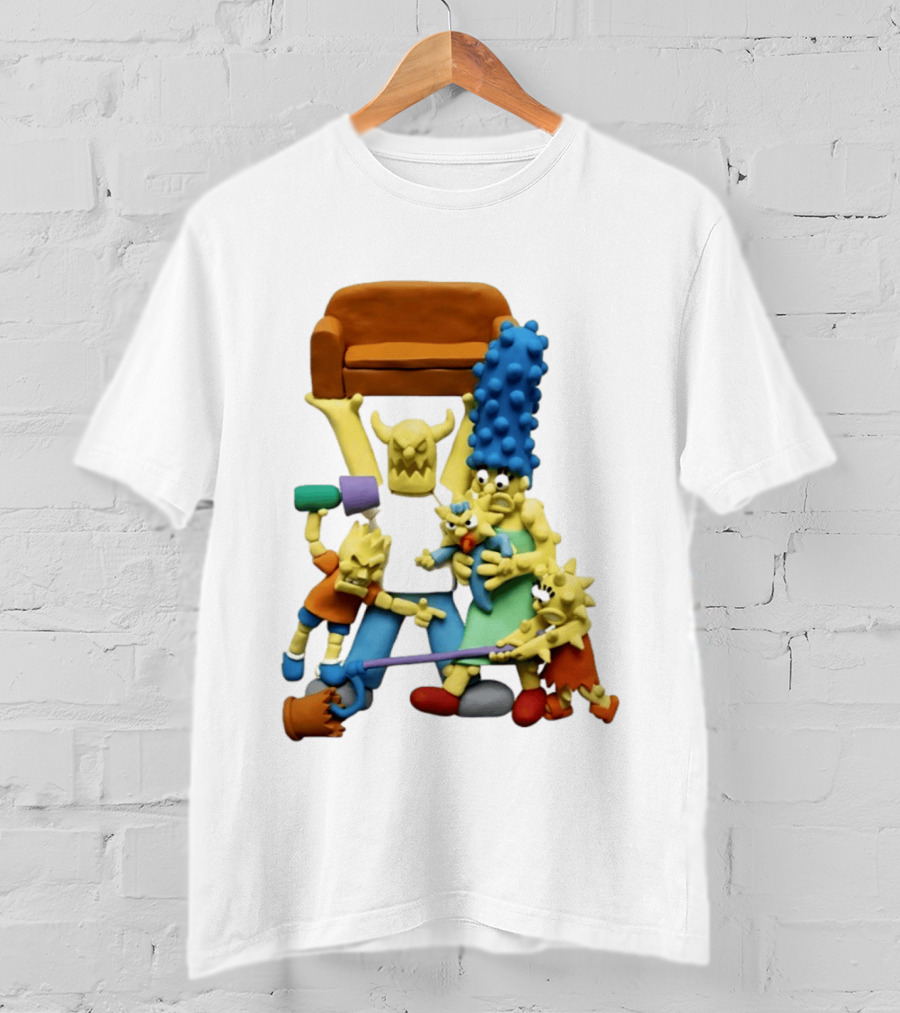 Couch Gag Sculpted Family Chaos Iconic Animation T-Shirt