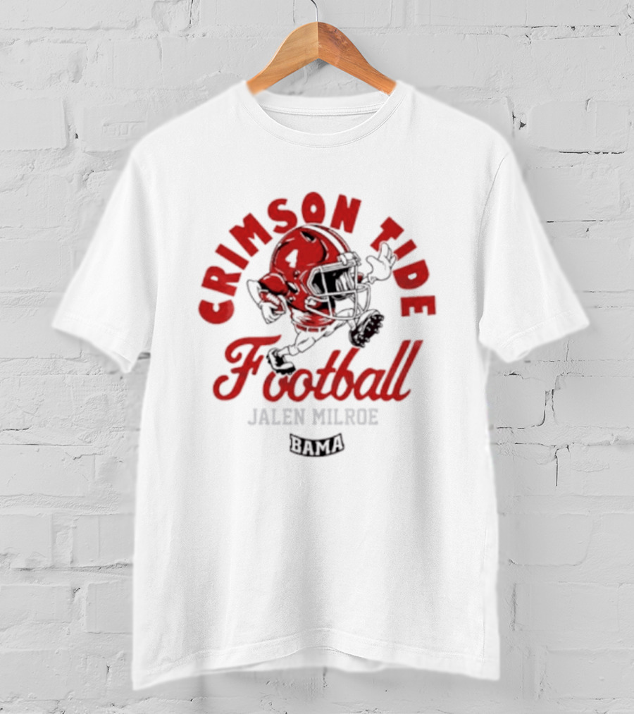 Crimson Tide Football Jalen Milroe Helmet T-Shirt