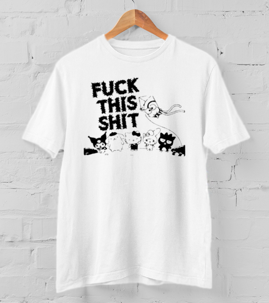 Sanrio Hello Kitty Characters 'Fuck This Shit' Cartoon T-Shirt