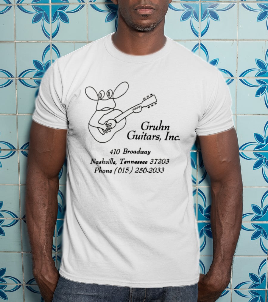 Gruhn Guitars Inc 410 Broadway Nashville Tennessee 37203 Phone 615 256 2033 T-Shirt