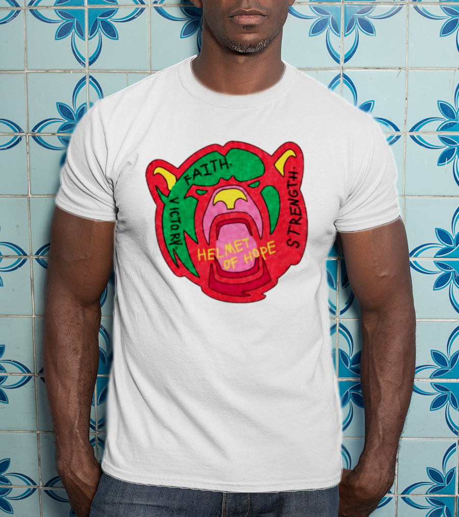 Helmet Of Hope Faith Victory Strength Baylor Football Bear T-Shirt