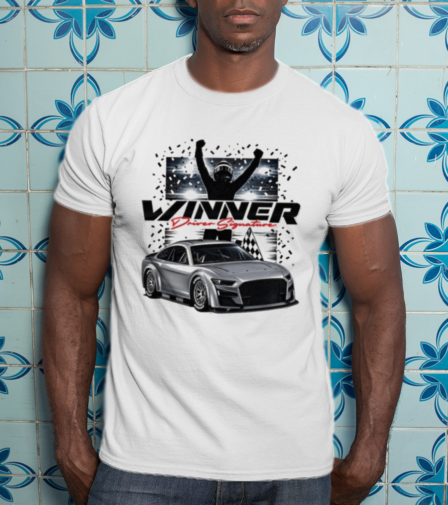 Joey Logano 2026 Winner Bass Pro Shops Night Race Victory Car And Driver Signature T-Shirt