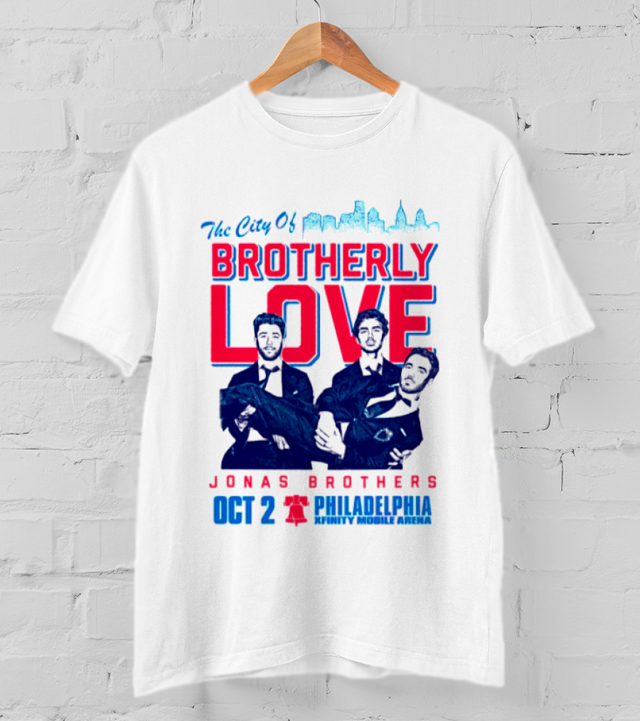 Jonas Brothers The City Of Brotherly Love Philadelphia Oct 7 Xfinity Live Arena T-Shirt