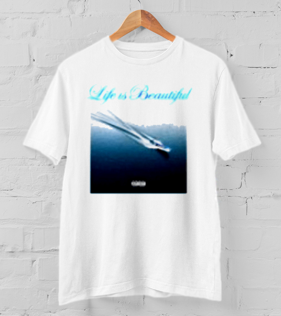 Life Is Beautiful Album White Larry June Shop T-Shirt