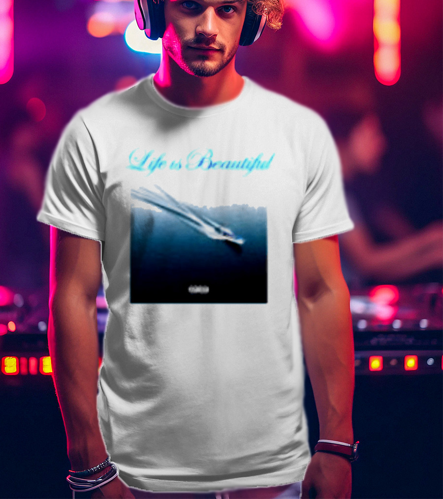 Life Is Beautiful Album White Larry June Shop T-Shirt